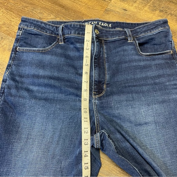 American Eagle Jeans Super Hi Rise Jegging Next Level Stretch Women Size 18 Blue - Picture 3 of 10